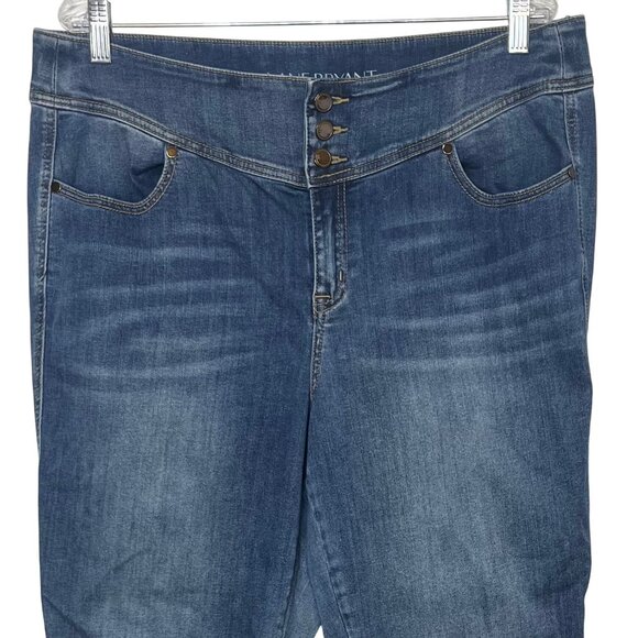 Lane Bryant Jeans Womens 18 Blue High Rise Super Stretch Skinny - Picture 3 of 9